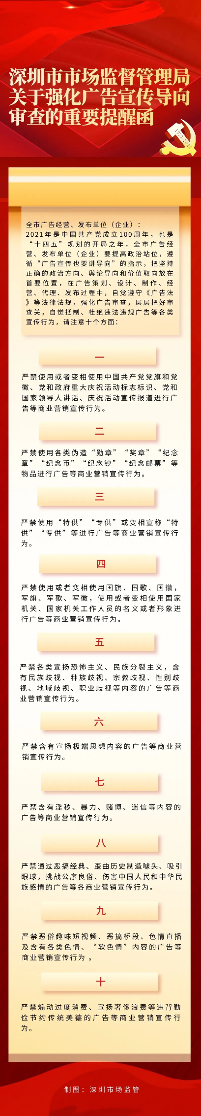 一個廣告被罰30萬！深圳發(fā)出廣告宣傳導向審查“十禁令”！