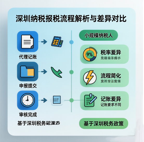 深圳一般納稅人代理報稅記賬全流程解析與小規(guī)模納稅人差異對比
